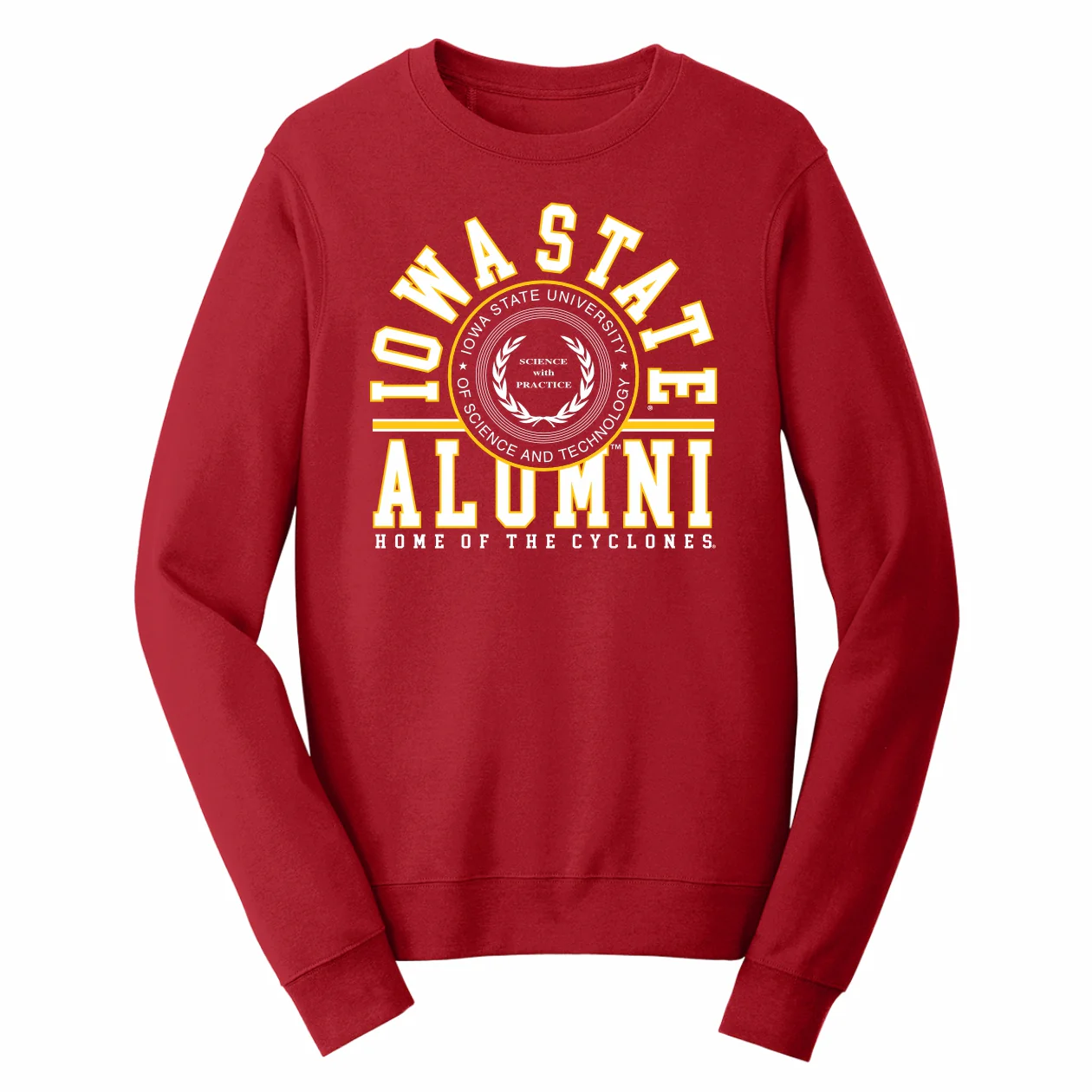 Iowa State Alumni Sweatshirt Red Arch Seal