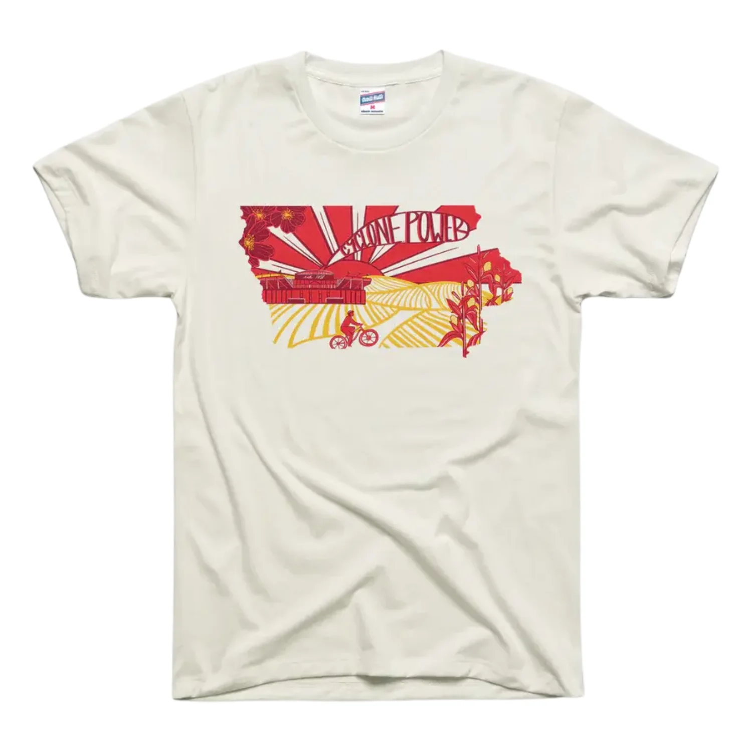 Iowa State Cyclone Power Off-White Field Tee