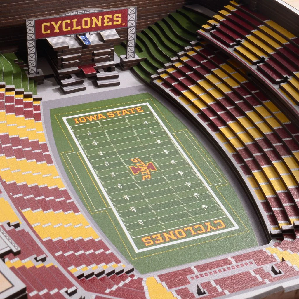 Iowa State Cyclones 25-Layer StadiumViews 3D Wall Art - Jack Trice Stadium - Image 3