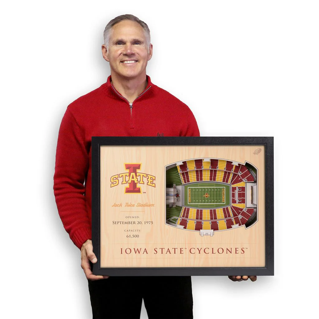 Iowa State Cyclones 25-Layer StadiumViews 3D Wall Art - Jack Trice Stadium - Image 4