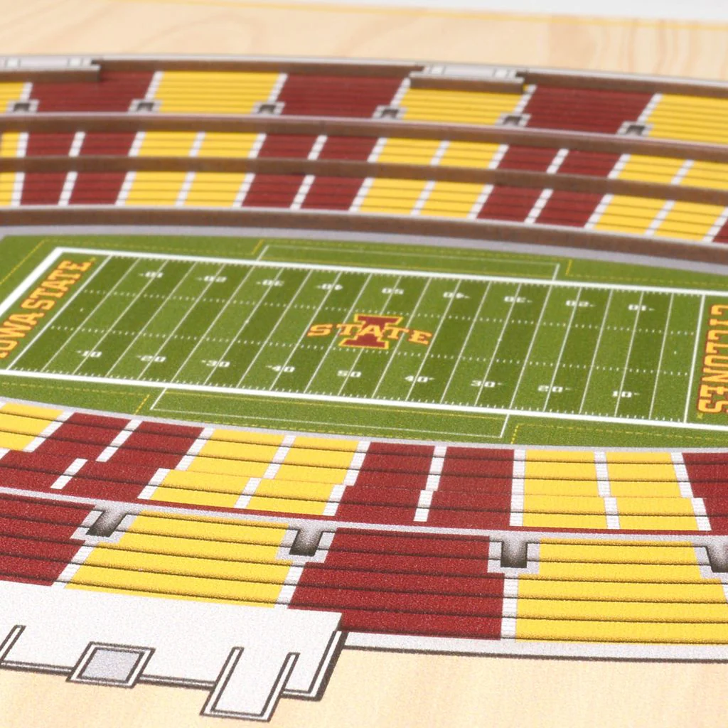 Iowa State Cyclones 5-Layer StadiumView 3D Wall Art - Jack Trice Stadium - Image 3
