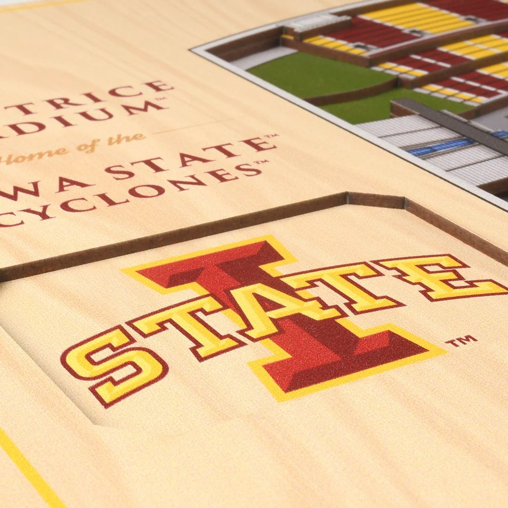 Iowa State Cyclones 5-Layer StadiumView 3D Wall Art - Jack Trice Stadium - Image 4
