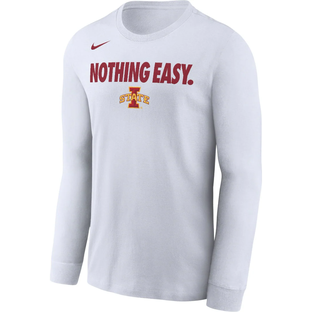 Iowa State Cyclones Basketball Nothing Easy 2025 Bench Long Sleeve T-Shirt