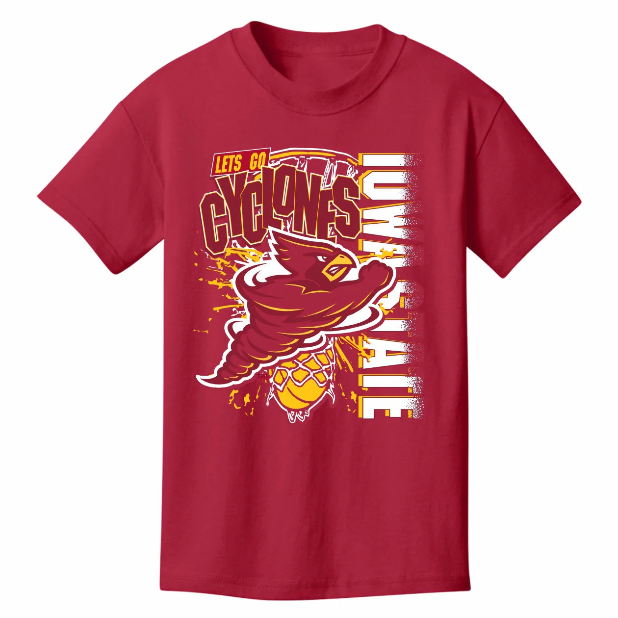 Iowa State Cyclones Kids Red Basketball Hoop T-Shirt