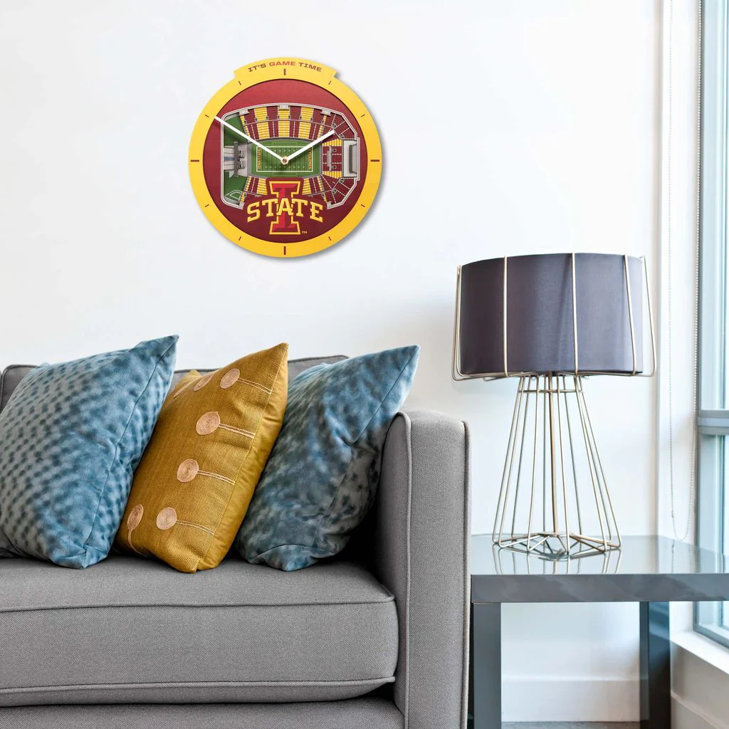 Iowa State Cyclones Stadium View 3D Wall Clock - Image 4
